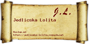 Jedlicska Lolita névjegykártya